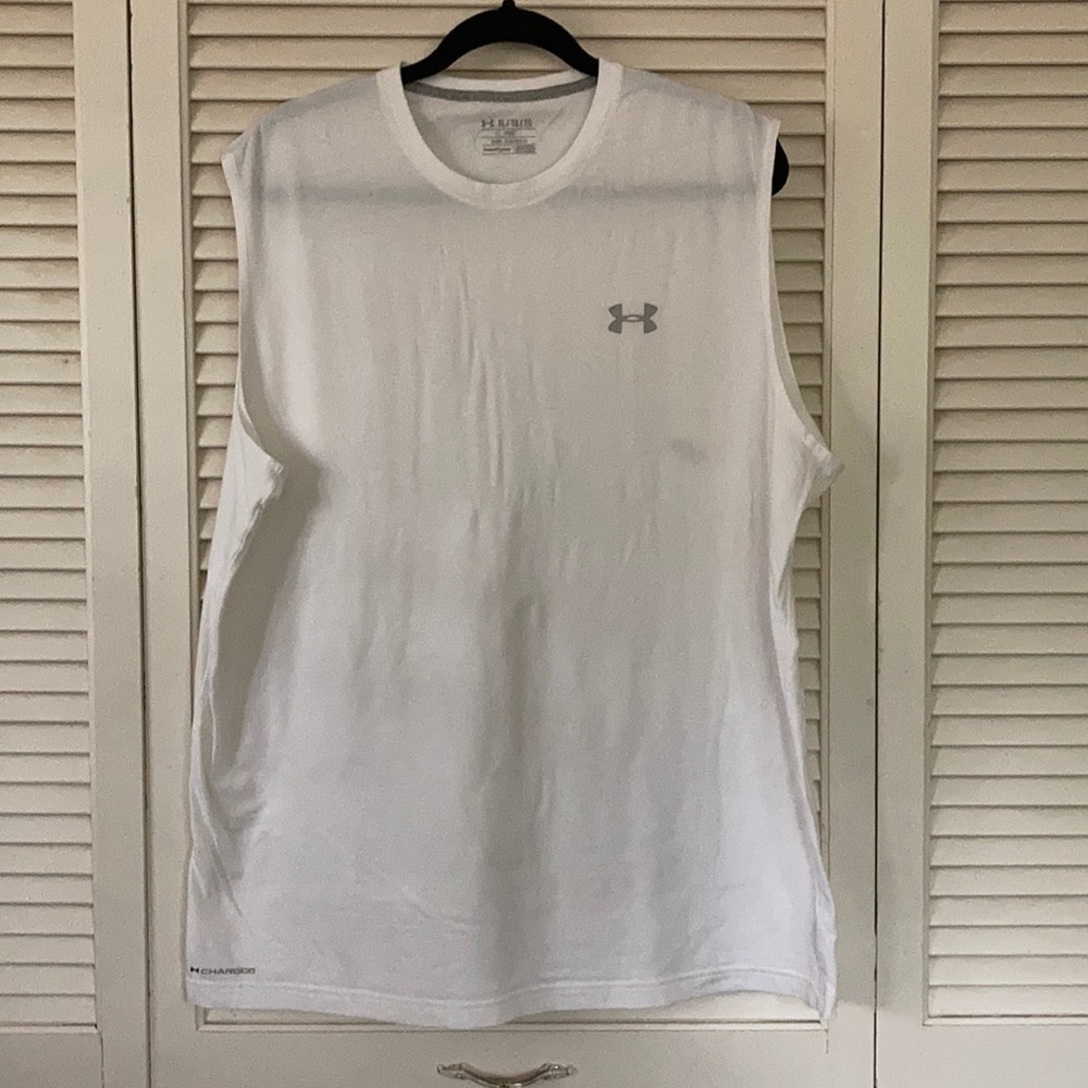 Under armour men’s white tank top